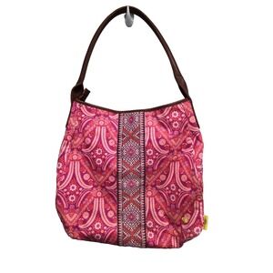 Kalencom Amy Butler Fabric Hobo Shoulder Bag Purse Pink‎ FloralHTF